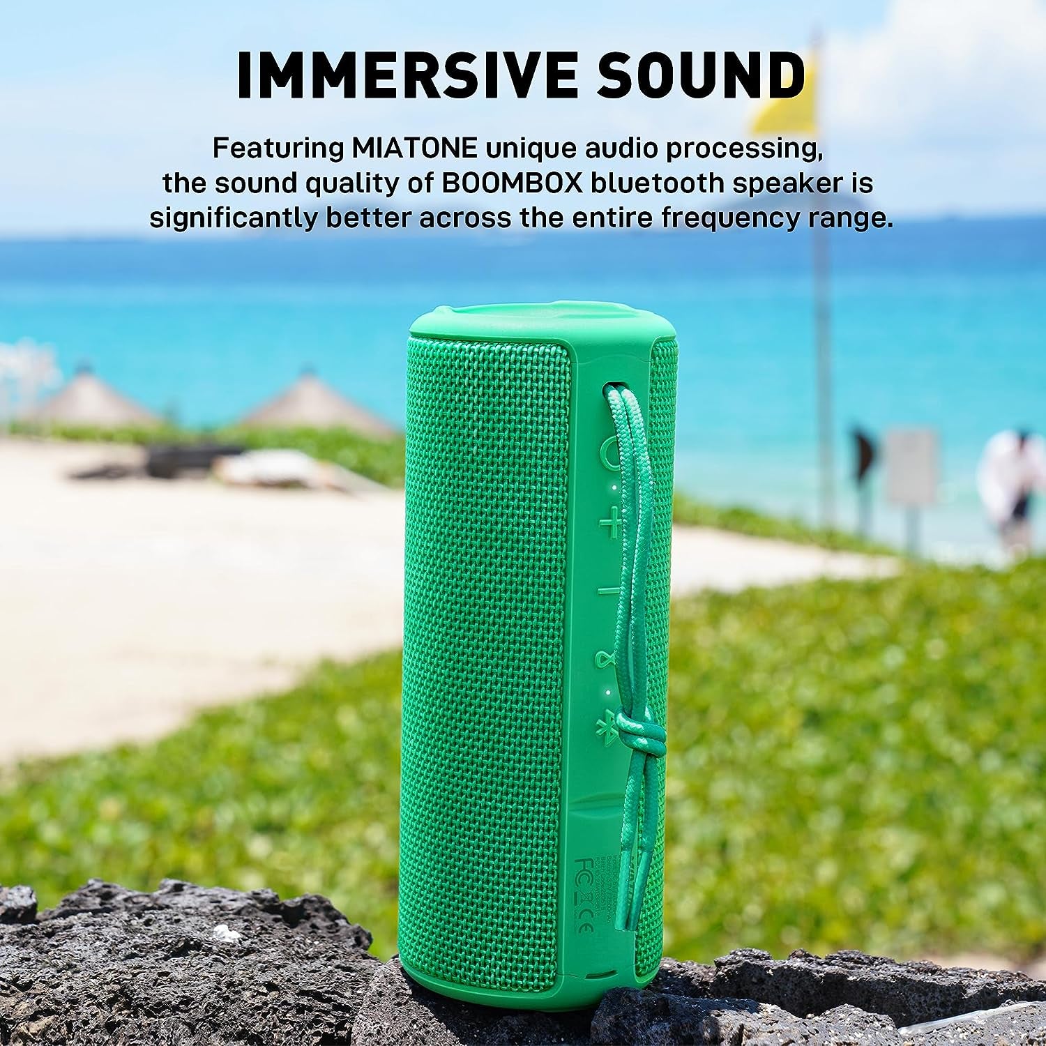 Boombox Portable Bluetooth Speaker Gifts for Her Him Women Men - Green