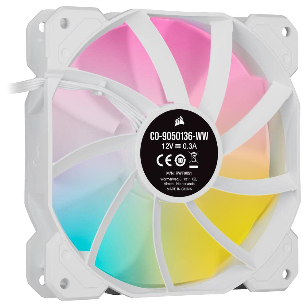 Icue SP120 RGB Elite Performance 120Mm White PWM Single Fan