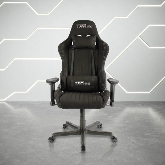 TS-F44 Fabric Ergonomic High Back Racer Style PC Gaming Chair, Black RTA-TSF44-BK