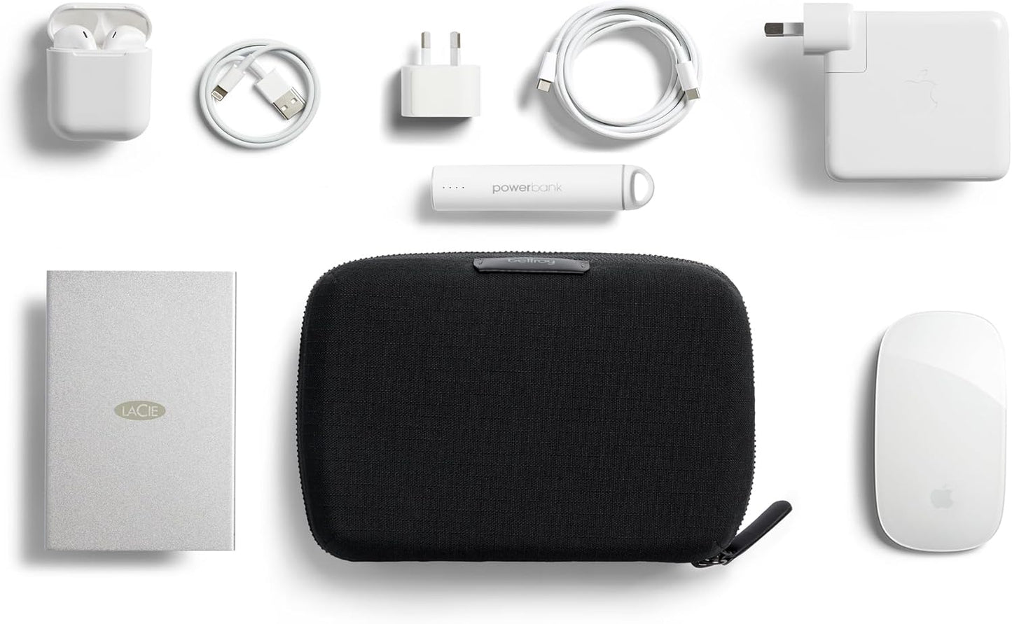 Tech Kit Compact (Charger, Cables, Mouse, Powerbank, USB Keys, Dongles) - Black