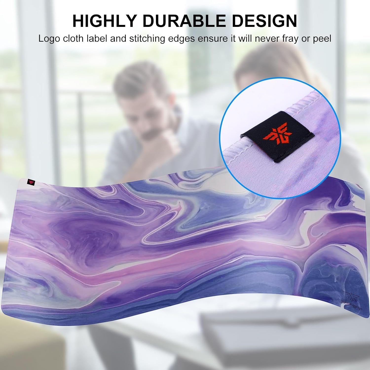 MP02-SP Gaming Mouse Pad, Cloth Mouse Pad, Anti-Slip Base, RGB Backlit, Stitched Edges, Water-Resistant, Optimized for Gaming Sensors, XL